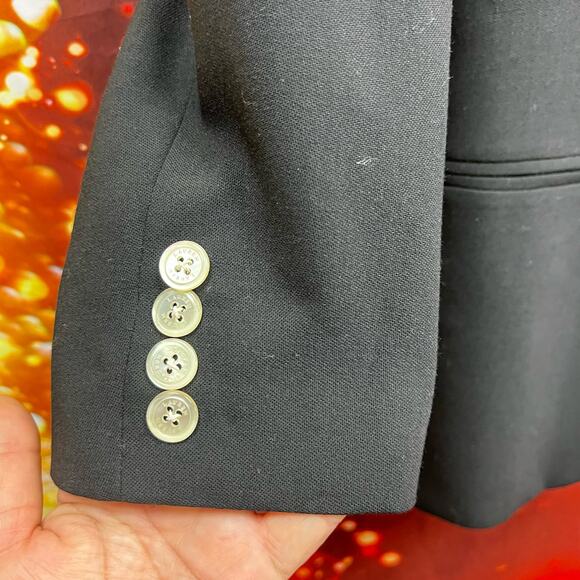 Vintage Lauren Ralph Lauren Petite Womens 2 Buttons Blazer Size 8P 100% Wool - Picture 8 of 9